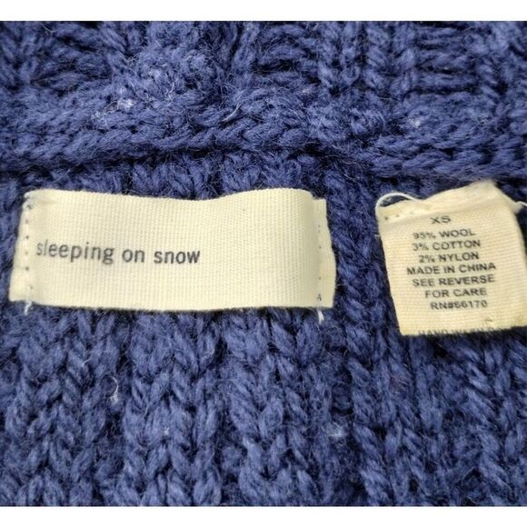 Anthropologie Sleeping On Snow Wool Blend Hooded Sweater size XS - Picture 4 of 6